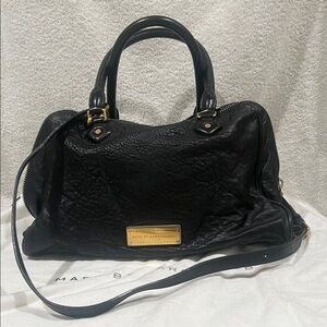 Marc by Marc Jacobs Black Textured Satchel